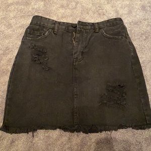 Black Jean Skirt